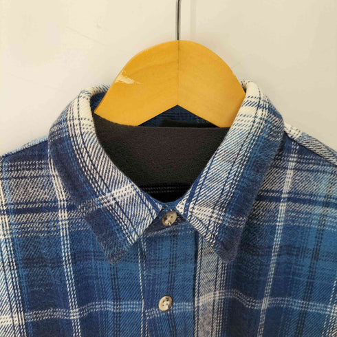 プレンティス Prentiss USA製 配色チェック コットンネルシャツ メンズ JPN:M